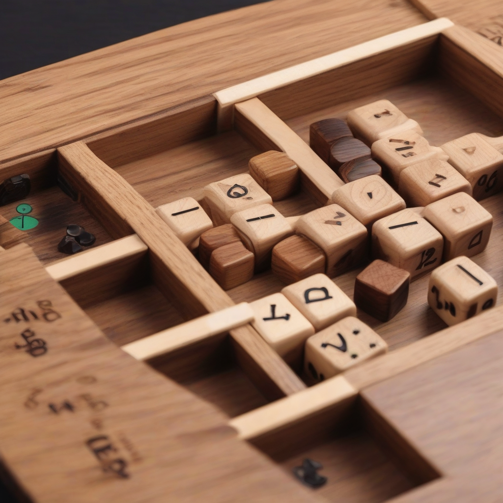 Wooden Dice Board Game Shut The Box for 4 Players Flaps & Dices Game Parent-children Interaction Family Entertainment