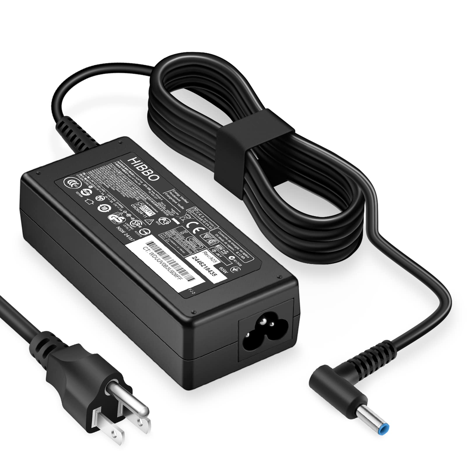 best HP laptop charger 65W 45W smart blue tip 2026, compatible HP smart blue tip power adapter, replacement HP 65W blue tip charger review, affordble 45W HP laptop power supply 2026, HP blue tip AC adapter buying guide