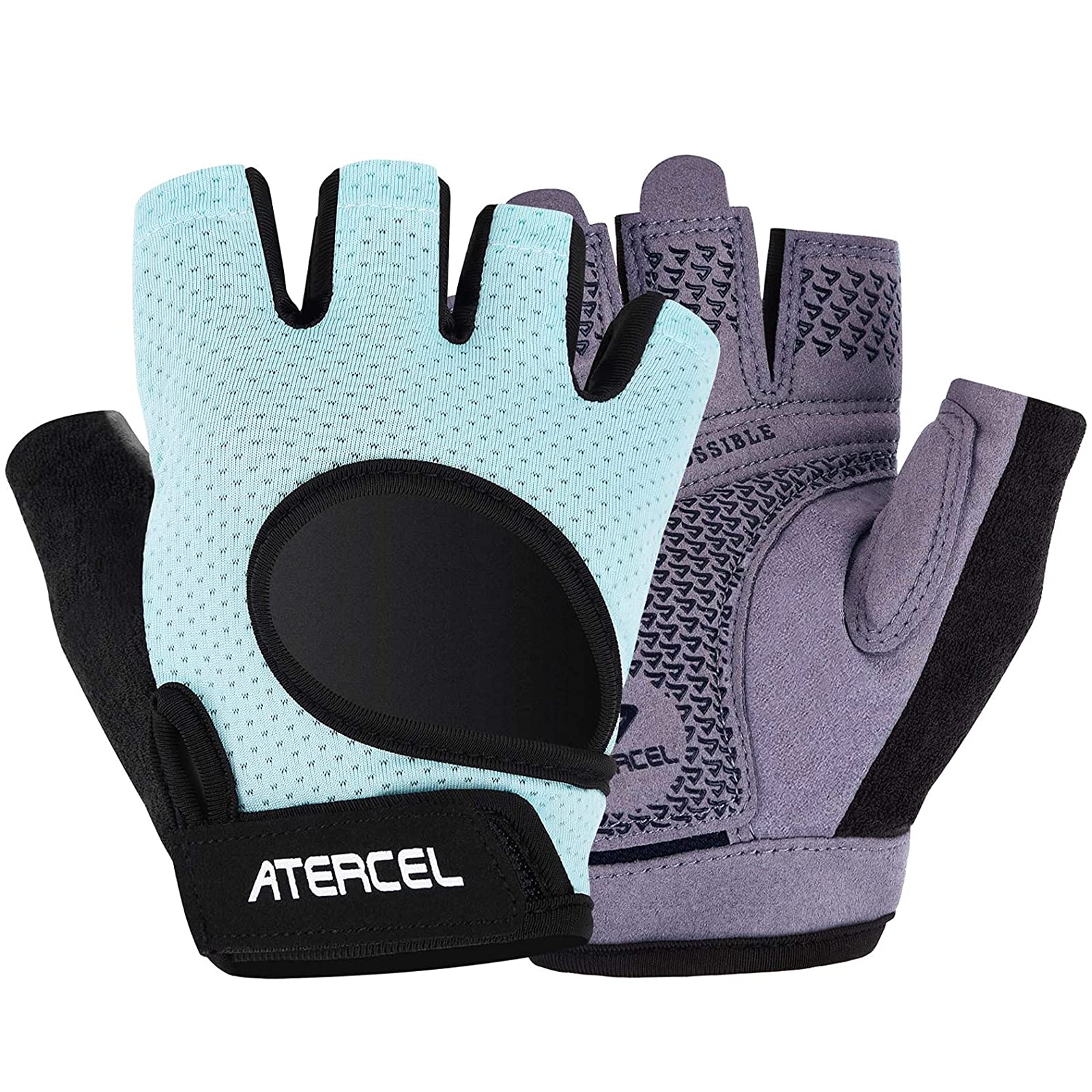 ATERCEL Weight Lifting Gloves Full Palm Protection, Workout Gloves for Gym, Cycling, Exercise, Breathable, Super Lightweight